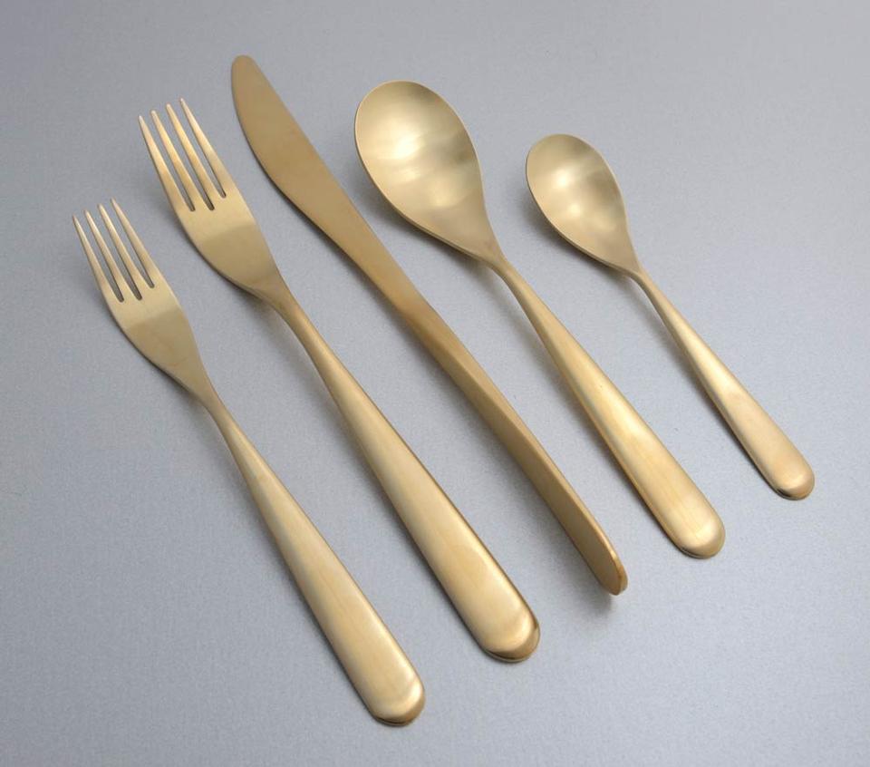 Herdmar Century-Gold Matte 5 Piece Place Setting