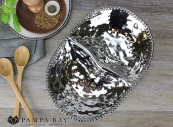 Pampa Bay Verona 2 Section Serving Bowl 13 x 9.25" - Image 2
