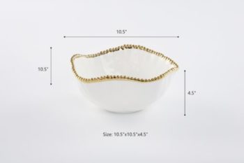 Pampa Bay Golden Salerno Large Salad Bowl 10.5"D x 5'H - Image 4