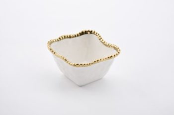 Pampa Bay Golden Salerno Square Snack Bowl 4.75" x 2.75"