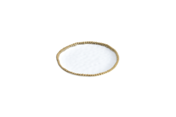 Pampa Bay Golden Salerno Round Appetizer/Dessert Plate 7"