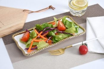 Pampa Bay Golden Salerno Small Rectangular Tray 10 x 5 in