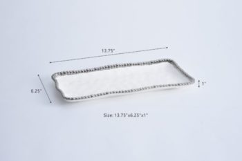 Pampa Bay Salerno Medium Rectangular Tray 13.75" x 6.25" - Image 3