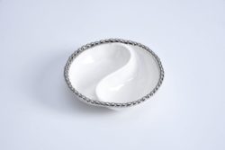 Pampa Bay Salerno Mini 2 Section Platter 5.5"