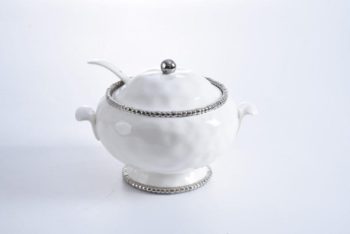 Pampa Bay Salerno Soup Tureen & Ladle 11" L 9" W 8.5" H