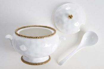 Pampa Bay Golden Salerno Soup Tureen & Ladle 11" L 9" W 8.5" H - Image 2