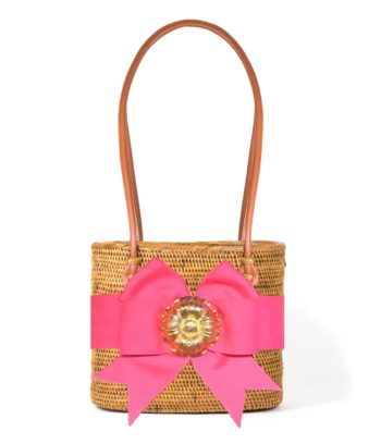 Lisi Lerch Bosom Buddy Bags CHARLOTTE MEDIUM (MOB) FLUFFY BOW