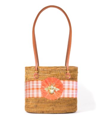 Lisi Lerch Bosom Buddy Bags CHARLOTTE MEDIUM (MOB) RAFFIA ROUND