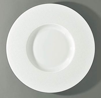 Raynaud Checks Deep Plate- Risotto 11.4" D