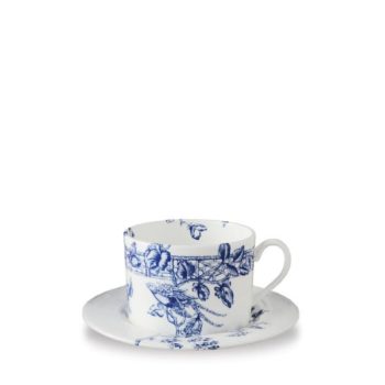 Caskata Chinoiserie Toile Cup & Saucer
