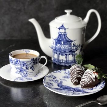 Caskata Chinoiserie Toile Cup & Saucer - Image 2