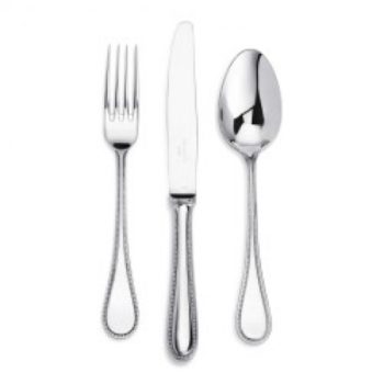 Christofle Perles 2 Stainless Steel Dessert Fork