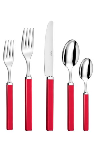 Capdeco City Red 5-Piece Place Setting