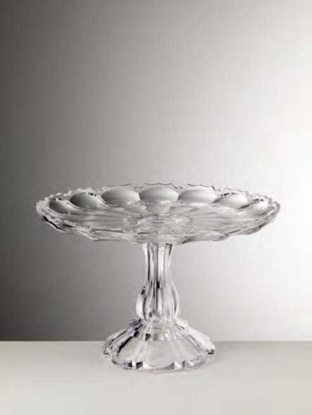 Mario Luca Giusti Girasole Clear Cake Plate 13"D x 8.5"H