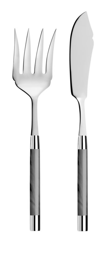 Capdeco Conty Grey Fish serving set