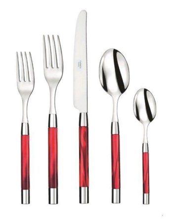 Capdeco Conty Red 5-Piece Place Setting