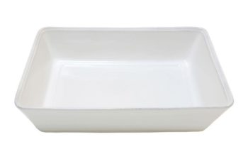 Costa Nova Friso 14.75" Rectangular Baker White