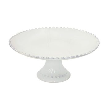 Costa Nova Pearl White Cake Stand 11.25"D x 5"H
