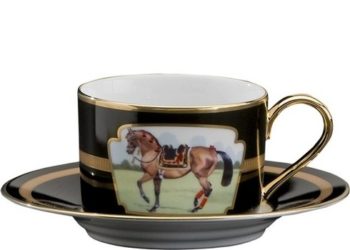Julie Wear Imperial Horse Cup and Saucer 8 oz