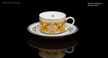Jacqueline Cambata Nirvana Tea Cup and Saucer 6 oz.