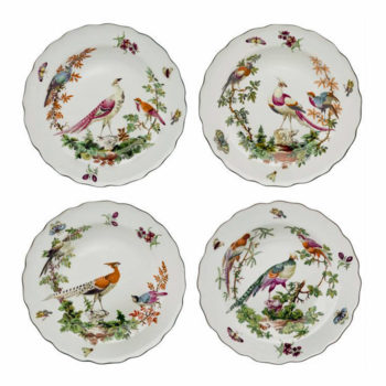 Mottahedeh Chelsea Bird Rim Soup Plate S/4 10"D
