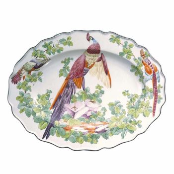 Mottahedeh Chelsea Bird Large Platter 14"Lx11"W