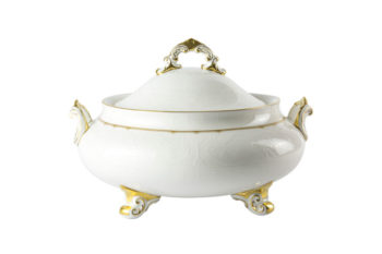 Royal Crown Derby Darley Abbey Pure Gold Covered Vegetable Dish 64 oz.