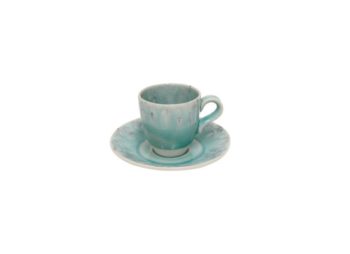Costa Nova Madeira Blue Tea Cup and Saucer 8.32 oz.