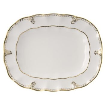 Royal Crown Derby Elizabeth Gold Large Oval Platter 15.0"L