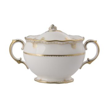 Royal Crown Derby Elizabeth Gold Covered Sugar 9.75 oz