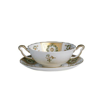 Royal Crown Derby Derby Panel Green Cream Soup Cup Only 10 oz.