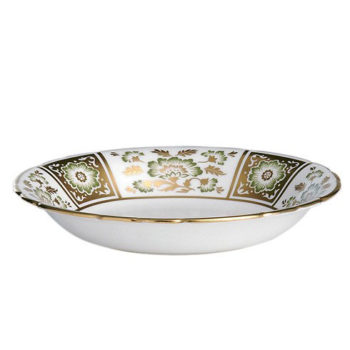 Royal Crown Derby Derby Panel Green Cereal Bowl 6.5"D
