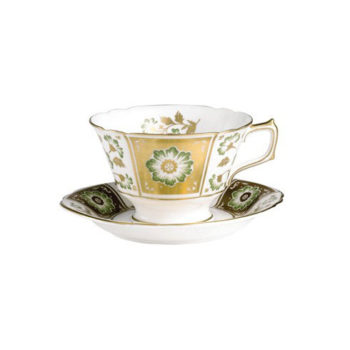 Royal Crown Derby Derby Panel Green Tea Saucer Only
