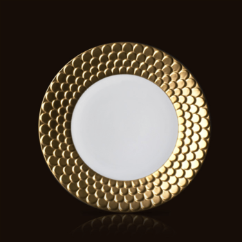 L'Objet Aegean Gold Dessert Plate 9"