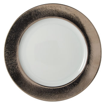 Bernardaud Dune platinum service plate 11.6"D