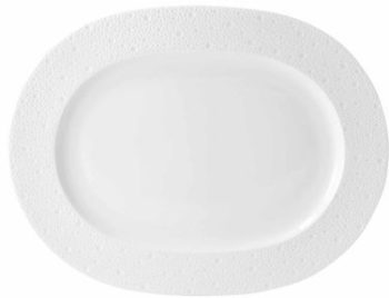 Bernardaud Ecume White Oval Platter 13.5“x10.4"