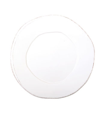 Vietri Lastra White European Dinner Plate 10.5"D