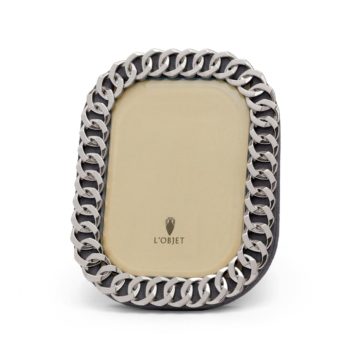 L'Objet Cuban Link Frame 5 x 7" Platinum