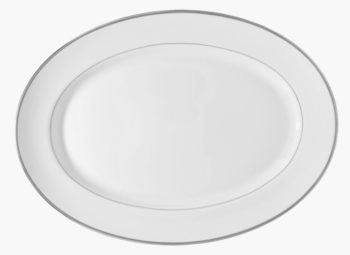 Raynaud Fontainebleau Platinum w/Marly Filet Oval Platter 16"x11.75"