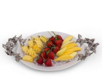 Vagabond House Butterfly Stoneware Tray Large 20.5"L / 12.5"W / 3.25"T - Image 2