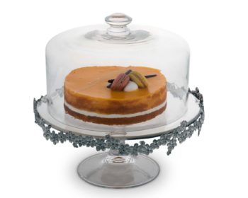 Vagabond House Lilac Covered Cake Plate 13.75"T / 13.5"D