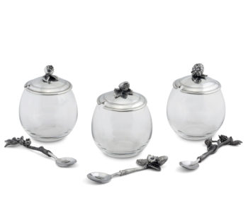 Vagabond House Strawberry Jam Jar with Spoon 3"W x 5"H 12oz - Image 2