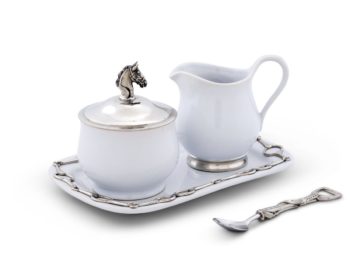 Vagabond House Equestrian Sugar & Creamer Set