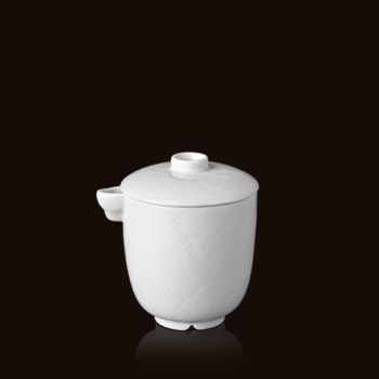 L'Objet Soie Tressée White Creamer 3' x 3.5˝