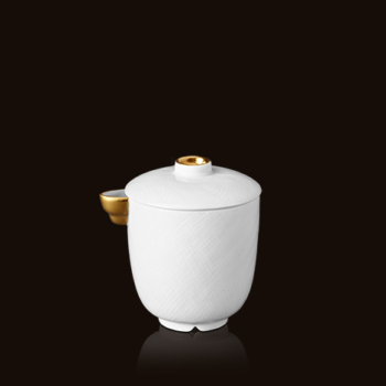 L'Objet Soie Tressée Gold Creamer 3' x 3.5˝