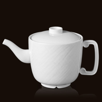 L'Objet Soie Tressée White Teapot 34 oz.