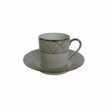 Haviland Clair De Lune Arcades Espresso Cup and Saucer 2.3 oz