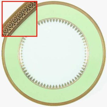 Haviland Oasis Green Dinner Plate 10.25"