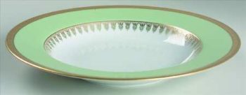 Haviland Oasis Green Large Rim Soup 9.5"