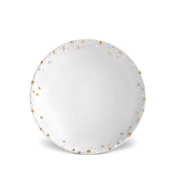 L'Objet Haas Mojave Soup Plate White & Gold 9"D
